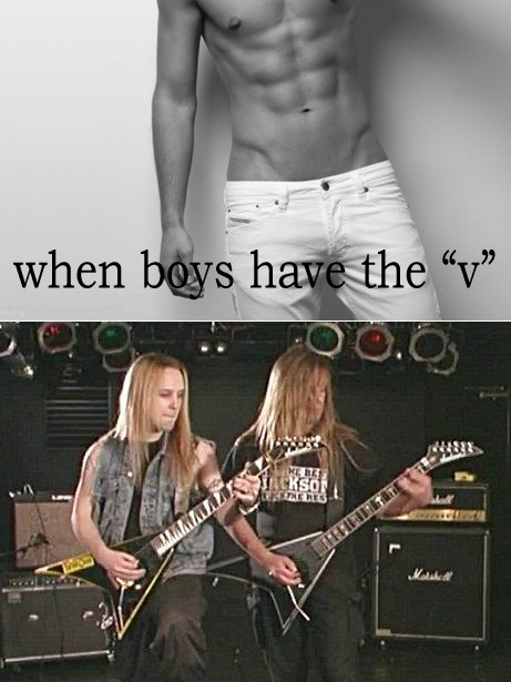 when boys have the V